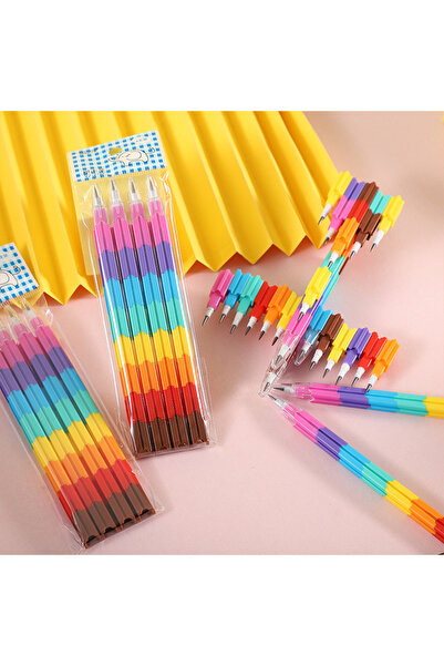 Choice 4 pens Pencil Free building blocks Rainbow color elementary school kindergarten Prize Gift Children'