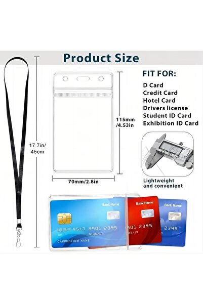 Choice مجموعة واحدة من بطاقات الأسماء الأفقية البلاستيكية الشفافة مع مشبك تعر...