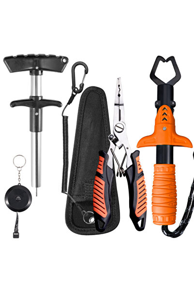 Choice كماشة صيد برتقالية اللون FT-018، ملحقات صيد متعددة الوظائف من الفولاذ ...