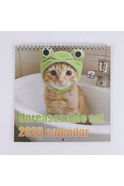 Choice تقويم قطة لطيف لعام 2026 - مخطط شهري ويومي بتصميم قطة صغيرة رائعة بعيو...