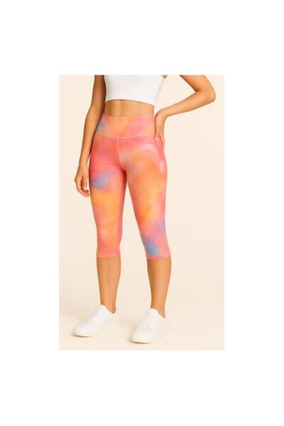 2flexi - 3/4 Leggings with High Waist - Aquarelle - L