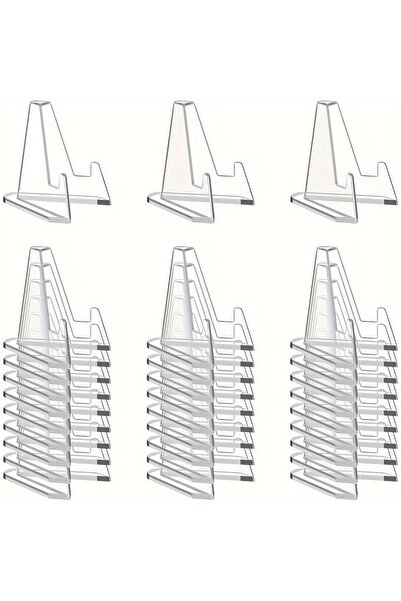 Choice 30 قطعة من حوامل العرض الأكريليكية الشفافة - لا تحتاج إلى طاقة لعرض بط...