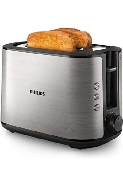 Philips Toaster Viva Collection - Two Wide Slots, 8 Browning Settings, 950 W HD2650/91 Metal/Black