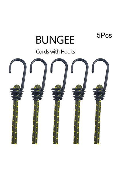 Choice 5Pcs 5/8Pcs 24inch Bungee Cords Bungee Cord with Hooks Thickened Elast...