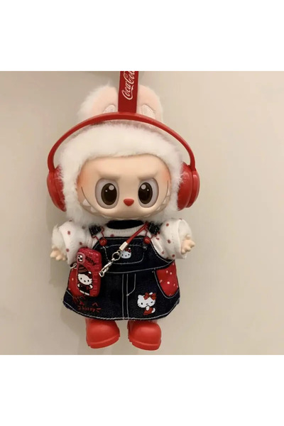 Miniso No dolls No dolls Cartoon Clothes for Labubu Hello Kitty Clothes for Labubu Fashion Cute Cowboy Stra