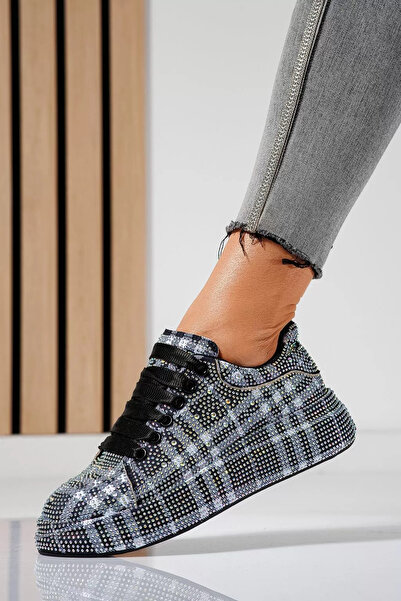 Zaira Adidasi dama gri din material textil Ilina #21171 - 40