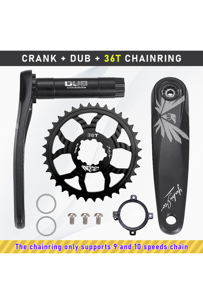 Choice ذراع كرنك 170 مم - 36 سنًا - KRSEC فائق الخفة للدراجات الجبلية، قطر مح...