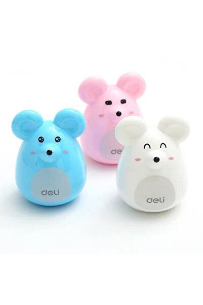 Choice مبراة أقلام رصاص عشوائية قطعة واحدة، بتصميم فأر كرتوني لطيف محمول، مبر...