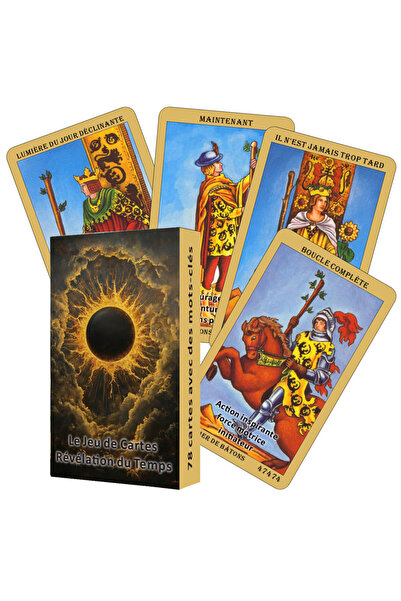 Choice مجموعة أوراق التارو الفرنسية A616، أوراق كلاسيكية، 78 ورقة مع كلمات مف...