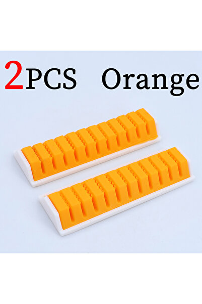 Choice قطعتان برتقاليتان، قطعتان من السيليكون، رف تخزين وعرض أدوات ربط الذباب...
