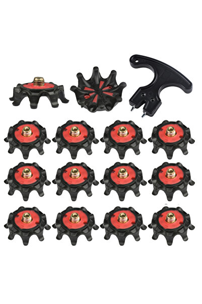 Choice مسامير تثبيت أحذية الجولف المعدنية الملولبة باللونين الأسود والأحمر، 1...