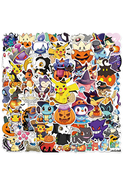 Miniso 50Pcs Halloween 50Pcs Halloween Pokemon Stickers Pikachu Decals DIY fo...