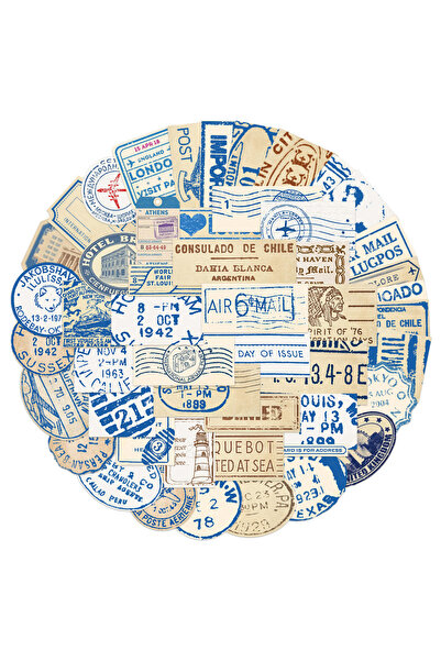 Choice 50 قطعة من ملصقات تذاكر السفر، بتصميم كلاسيكي، مصنوعة من مواد عالية ال...