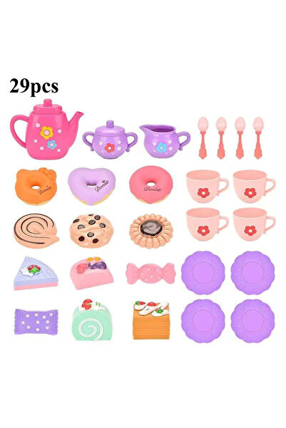Choice مجموعة شاي/معجنات للأطفال مكونة من 29 قطعة، لعبة محاكاة طعام للعب التخ...