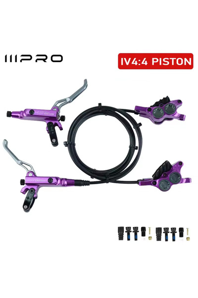 Choice طقم فرامل قرصية هيدروليكية رباعية المكابس للدراجات الجبلية فائقة الخفة...