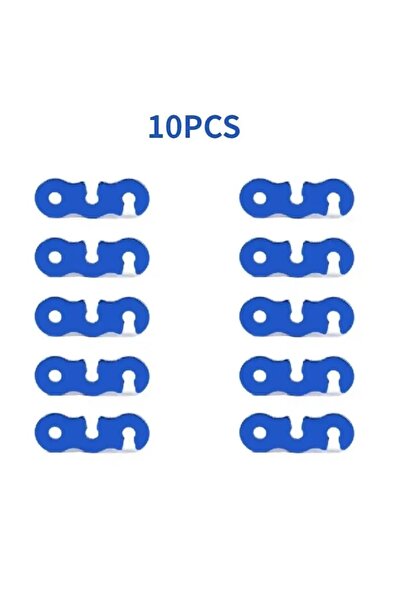 Choice مشبك حبل خيمة قابل للتعديل من الألومنيوم على شكل حرف S، أزرق، 10 قطع (...