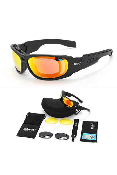 Choice نظارات شمسية مستقطبة مقاس واحد C1 ديزي C6، مناسبة للجيش الأمريكي، والاستخدامات التكتيكية، وركوب الدراجات النارية، والصيد، والرماية، ولعبة إيرسوفت.