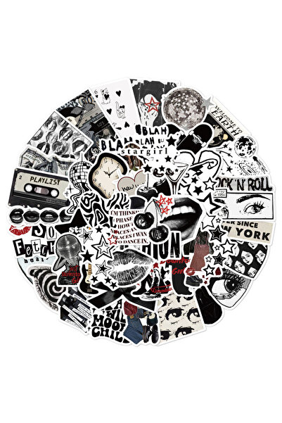 Choice ٥٠ قطعة من ملصقات جمالية مستوحاة من التسعينيات والألفية الجديدة، باللو...