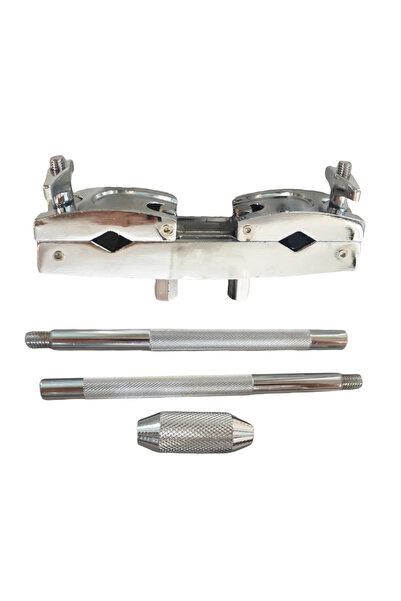 Choice مشبك طقم طبول فضي اللون، قضيب حامل طبول الدفوف وأجراس البقر، قوس تثبيت...