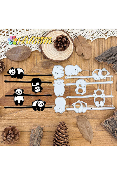 Choice قوالب تقطيع معدنية أصلية رائعة الطبقات على شكل باندا معلقة، مثالية لتز...