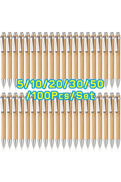 Choice 30 قلم حبر جاف من الخيزران (5/10/20/30/50/100 قطعة) - أدوات مكتبية للح...