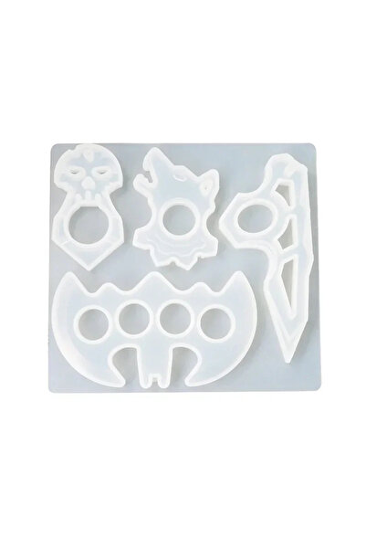 Choice قالب سيليكون أبيض مصنوع يدويًا من الكريستال الإيبوكسي، طقم حلقات إيبوك...