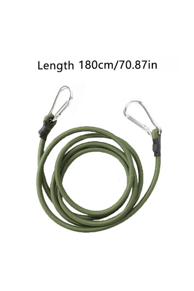 Choice حبل ربط مطاطي أخضر بطول 180 سم وعرض 30-210 سم، مناسب للاستخدام الخارجي...