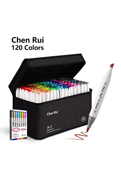 Choice 1BG120-8 120/80/60/48 Colors Dual Tip Brush&Chisel Permanent Art Marke...