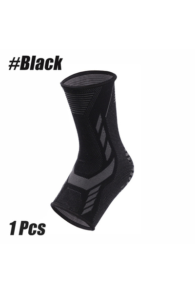 Choice دعامة للكاحل سوداء اللون - قطعة واحدة مع حزام ضغط قابل للتعديل لعلاج ا...