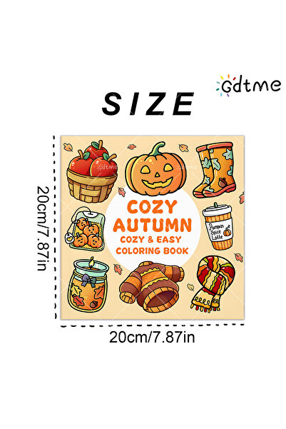 Choice كتاب تلوين خريفي مريح ومتعدد الأنشطة للكبار، يضم 24 صفحة من الأنشطة ال...