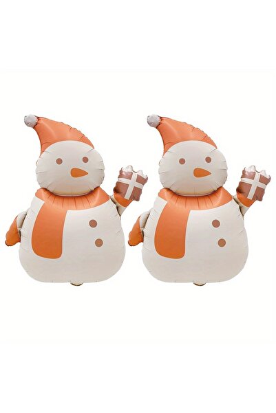 Choice بالونان من رقائق الألومنيوم غير اللامعة على شكل رجل ثلج لعيد الميلاد، ...