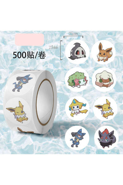 choice2 ملصقات بوكيمون كرتونية من بانداي، 500 قطعة، لفافة واحدة، ملصقات إيفي ...
