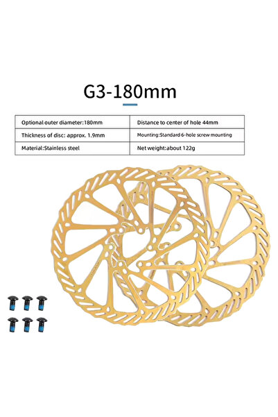 BUCKLOS فرامل قرصية هيدروليكية للدراجات G3-180MM-2PC، مقاس 160 مم و180 مم، من...
