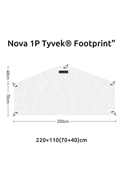 Choice غطاء أرضي لخيمة نوفا بلاكدير نوفا 1P، مصنوع من مادة تايفك® فائقة الخفة...