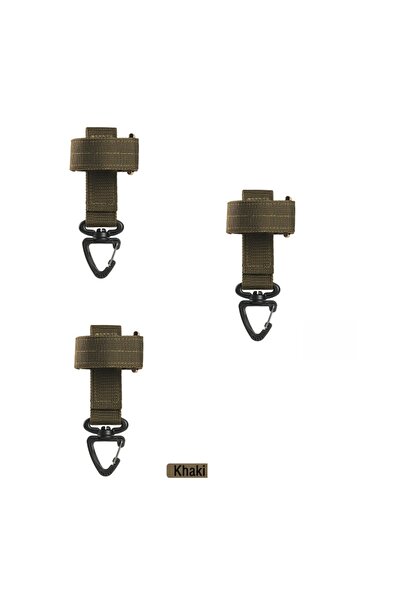 Choice 3pcs Khaki 2pcs Multi-purpose Nylon Gloves Hook Work Gloves Safety Cli...