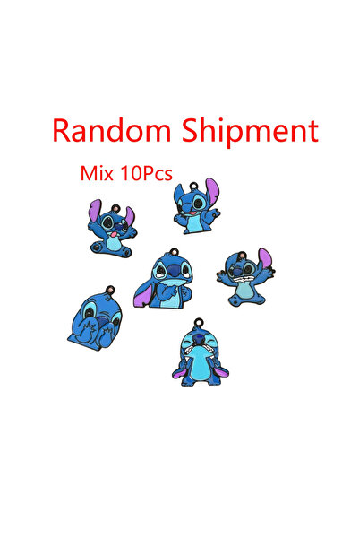 Miniso مجموعة متنوعة من 10 قطع من تعليقات ستيتش الكرتونية، مصنوعة من المينا، ...