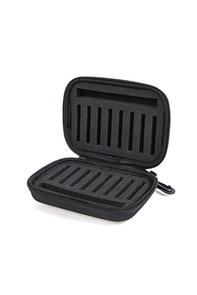 Choice صندوق تخزين طُعم صيد السمك المحمول باللون الأسود، مزود بملعقة دوارة، و...