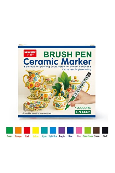 Choice أقلام تلوين سيراميك GN بـ 12 لونًا للصخور والسيراميك والزجاج والأعمال ...