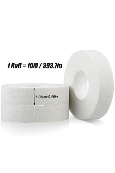 Choice شريط لاصق رياضي أبيض اللون، 4 لفات، يسمح بمرور الهواء، للأصابع - لاصق قوي وحافة مسننة للملاكمة.