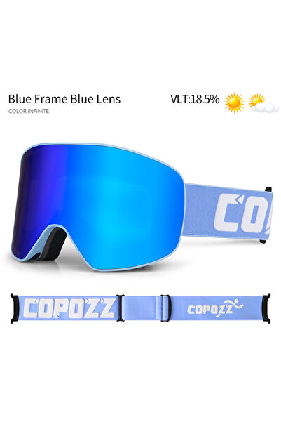 Choice نظارات تزلج أسطوانية زرقاء من COPOZZ، للرجال والنساء، بطبقتين، نظارات ...