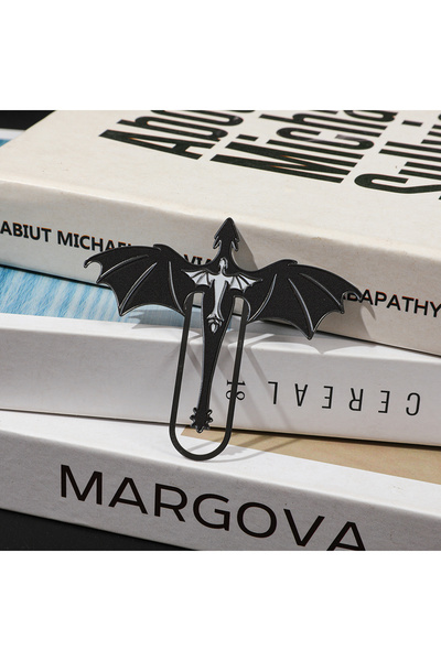 Miniso Fourth Wing Creative Dragon Metal Bookmark Fantasy Animal Shaped Book Clip for Book Lovers Students