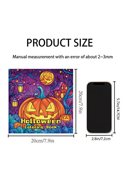 Choice كتاب تلوين هالوين، ٢٠×٢٠ سم، ٢٠ صفحة، قطعة واحدة، ٢٠ صفحة، هدية للكبار...