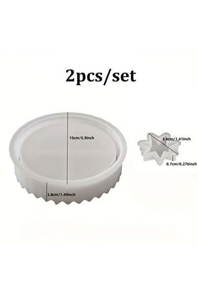 Choice قالب كما هو موضح، قالب سيليكون دائري لتقويم المجيء، قالب سيليكون لصنع زينة نجمة، شمعدان، جبس، راتنج