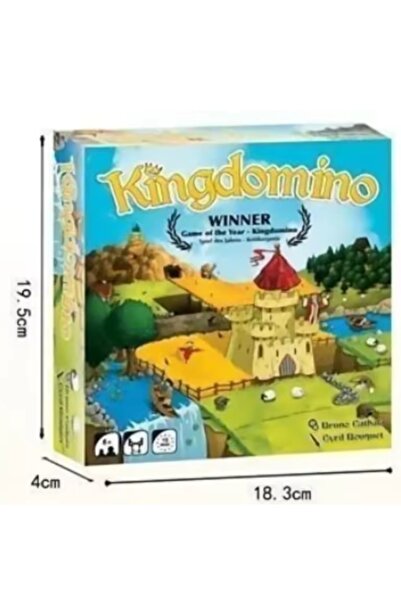 Asmodee Yellow Deluxe Domino Kingdom Game Collection Cards with Artificial Placements for Puzzle Parties