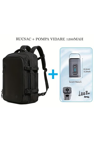 OEM Rucsac de călătorie cu pompă de vid 46x32x20 cm, Bagaj de mână, Impermeabil, Extensibil până la 55L