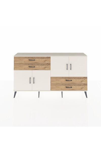 Dienni Arges Konsol 3 Raflı 4 Çekmeceli 4 Kapaklı 176x30x99 Aytaşı-Aytaşı/Çam