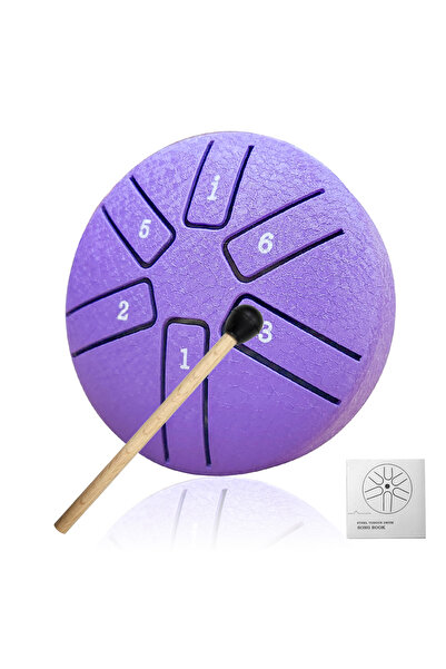 Choice 3 INCH PURPLE 3 Inches 6 Tones Steel Tongue Drum Outdoors Instrument Mini Hand Drum Ethereal Drum P