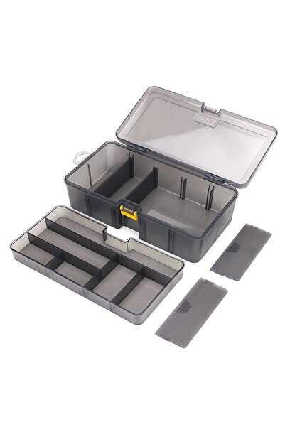 Choice صندوق أدوات صيد سمك، قطعة واحدة، مصنوع من البلاستيك المقاوم للماء، ذو طبقتين، لحفظ الطعوم والخطافات والأسماك الصغيرة.