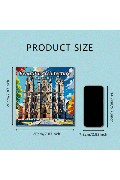 Choice كتاب تلوين صور للكبار X1-599، 24 صفحة، كتاب تلوين معماري جميل يساعدك ع...