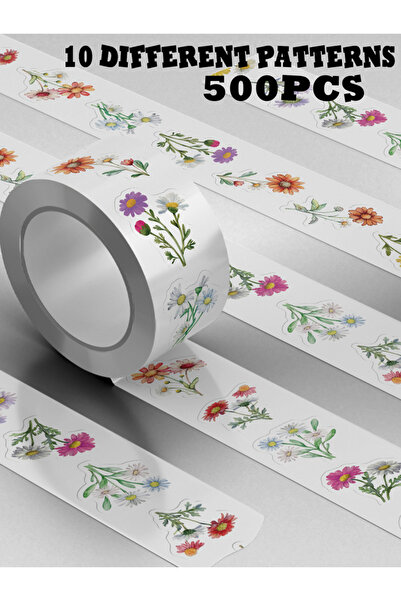 Choice ٥٠٠ قطعة/لفة ملصقات ديزي رول لتزيين الدفاتر ودفاتر القصاصات والأعمال ا...